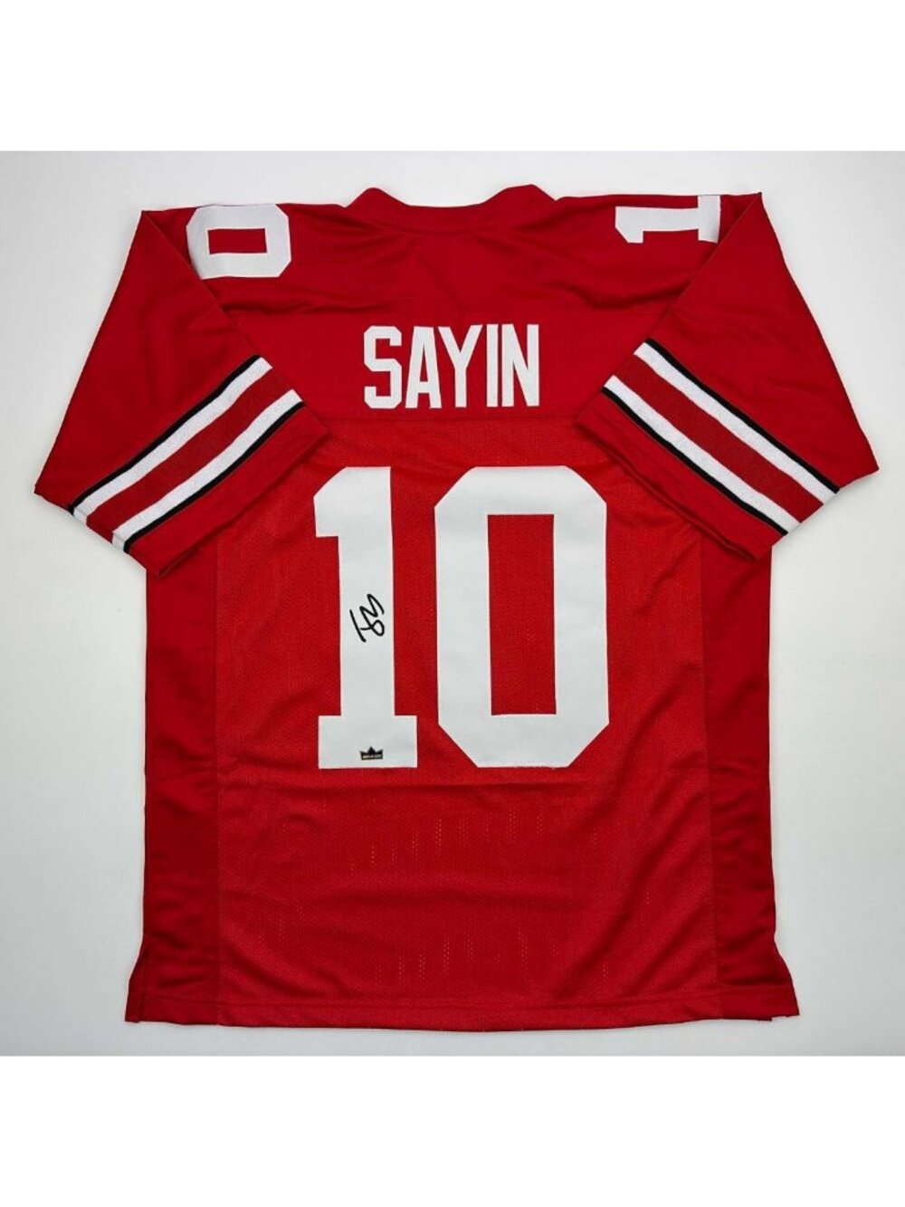 Autographed College Football Jersey - Red Reprint, Men's XL, Unique Gift Idea